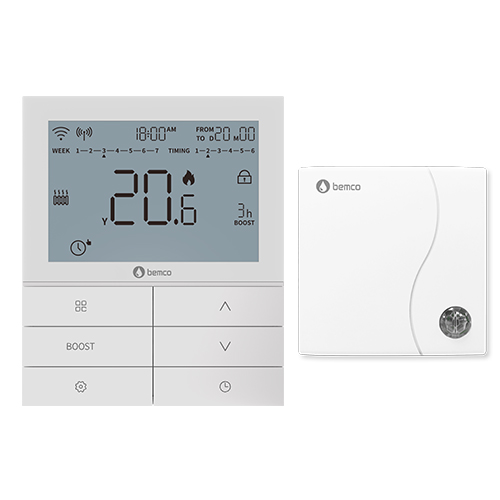 Thermostat sans fil blanc