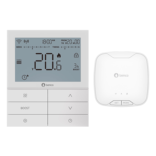 Thermostat avec Wi-Fi blanc