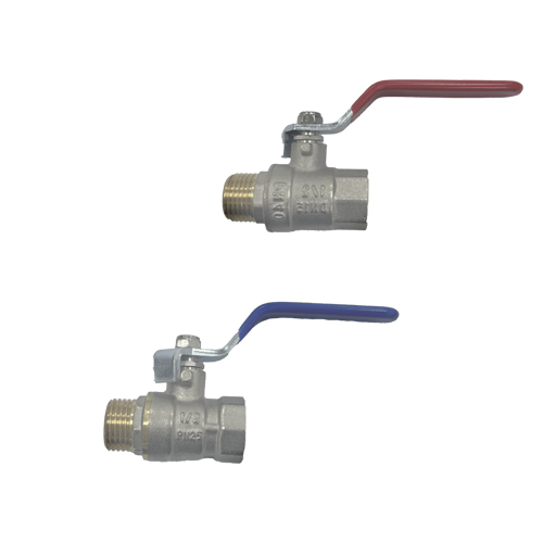 Vanne à bille manette MF 1/2" rouge