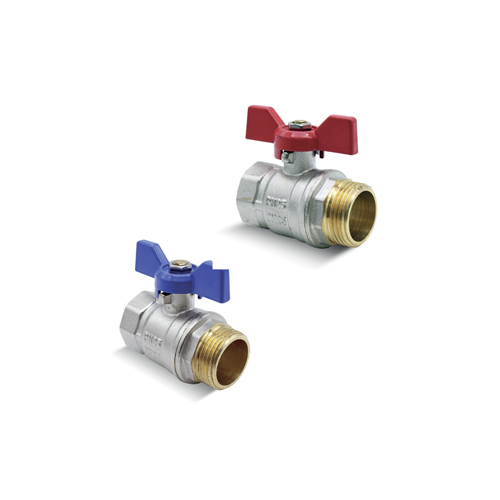 Vanne à bille papillon MF 3/4" rouge